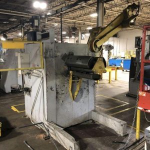 10000 LB RED BUD UNCOILER WITH HOLD DOWN ARM