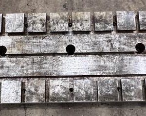 72” L-R x 24” F-B x 4” Thick T-Slotted Steel Bolster